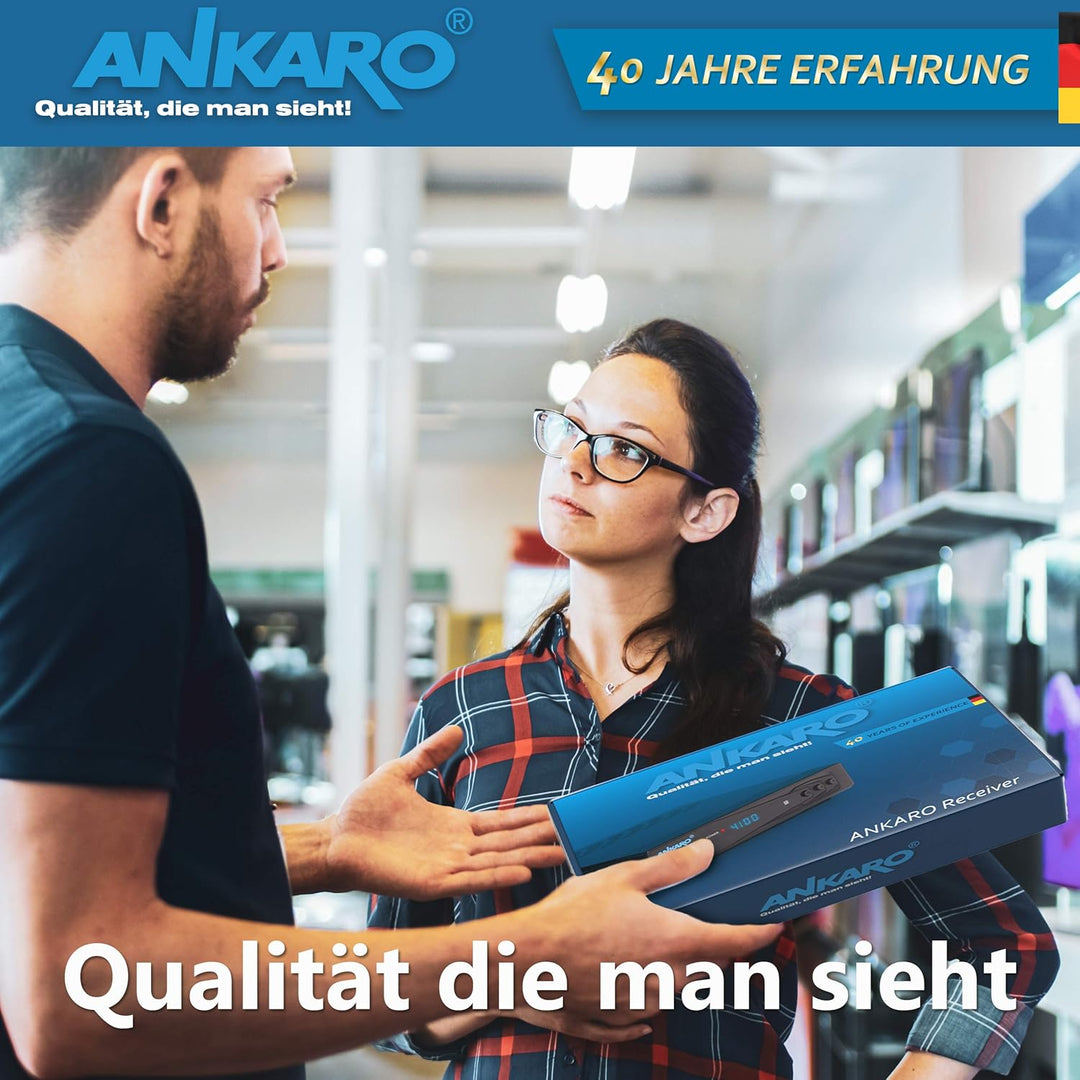 ANKARO DSR 2100 digitaler Full HD 1080p Satelliten Receiver schwarz mit USB Mediaplayer, Aufnahmefun