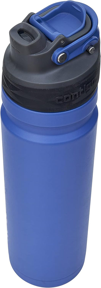 Contigo Free Flow Edelstahl-Trinkflasche, 100% auslaufsicher, grosse BPA-freie isolierte Thermo-Wass