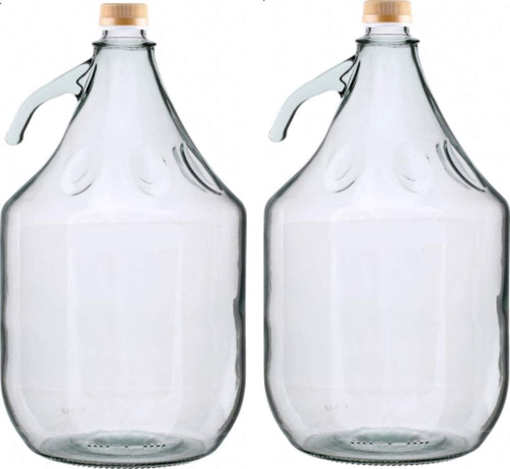 Unbekannt 2 STÜCK 5L Gärballon mit SCHRAUBVERSCHLUSS Flasche Glasballon Weinballon Glasflasche