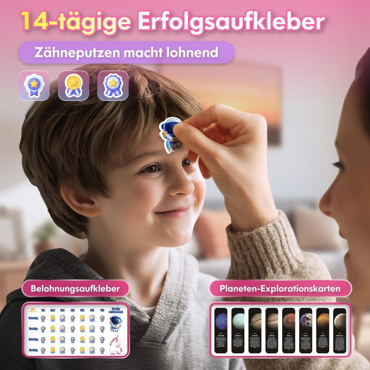 Zahnbürste Elektrisch Kinder ab 3-6-10-12 Jahre, Kinderzahnbürste Elektrisch mit Timer Gewohnheitsbi
