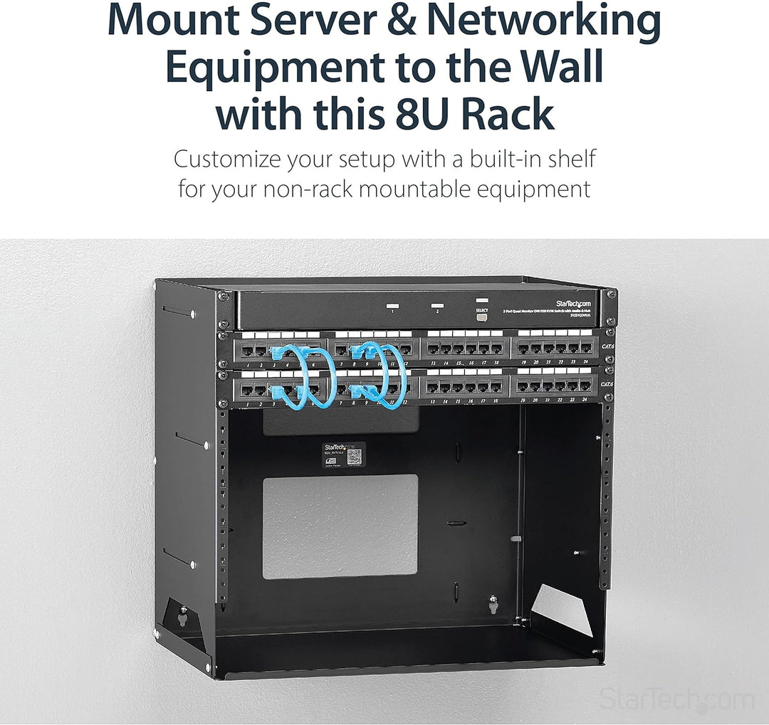 StarTech.com Wandmontage Rack mit Fachboden - Offenes Wandmontage-Rack - Open Rack - Wandmontage Rac