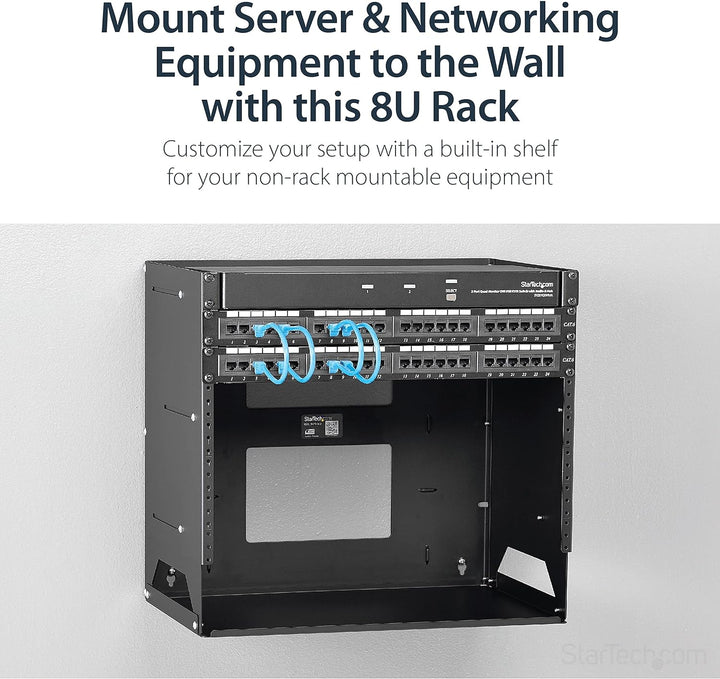 StarTech.com Wandmontage Rack mit Fachboden - Offenes Wandmontage-Rack - Open Rack - Wandmontage Rac