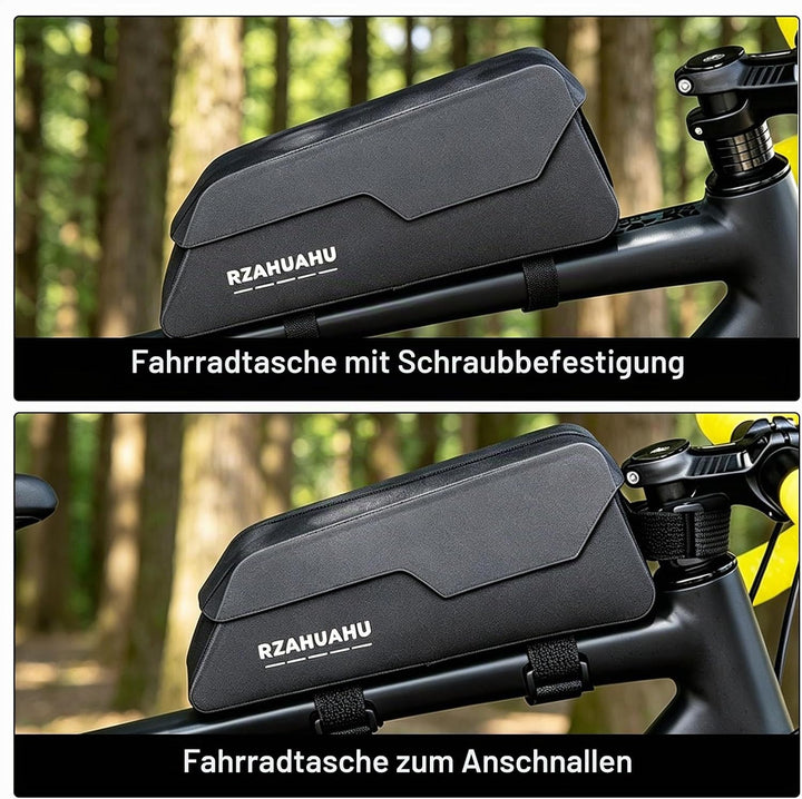 Oberrohrtasche Fahrrad 1 Liter mit Magnetischem Deckel Wasserdicht Bikepacking Oberrohrtasche Schrau