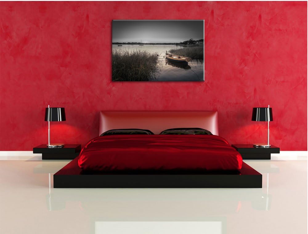 Pixxprint Segelschiffe an der Küste als Leinwandbild/Grösse: 100x70 cm/Wandbild/Kunstdruck/fertig be