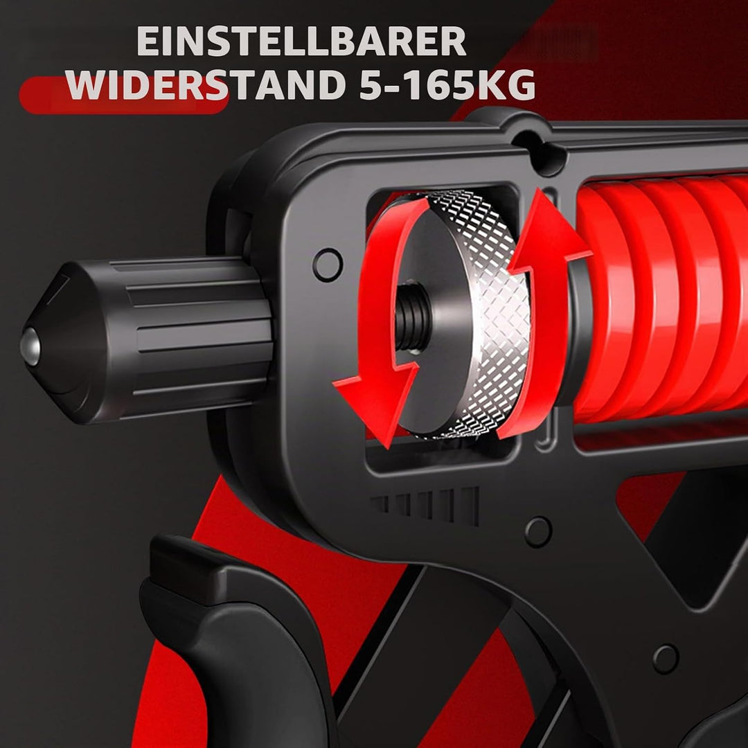 Handtrainer Unterarmtrainer mit einstellbarem Widerstand 5-165kg, Grip Griffkraft Trainer, Fingertra