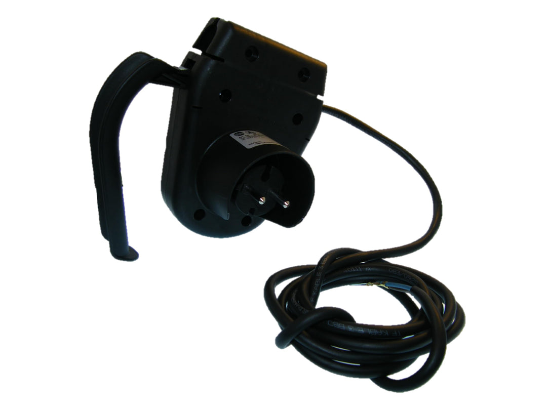 VORAGA Tripus Stecker-Schalter-Kombination für Rasenmäher, 250V~/16A/IP44, Einhand-Hebel, EIN-AUS, S