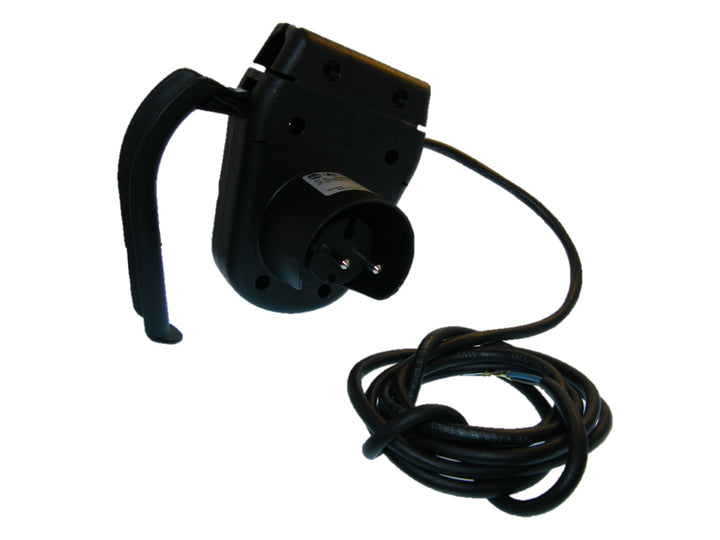 VORAGA Tripus Stecker-Schalter-Kombination für Rasenmäher, 250V~/16A/IP44, Einhand-Hebel, EIN-AUS, S
