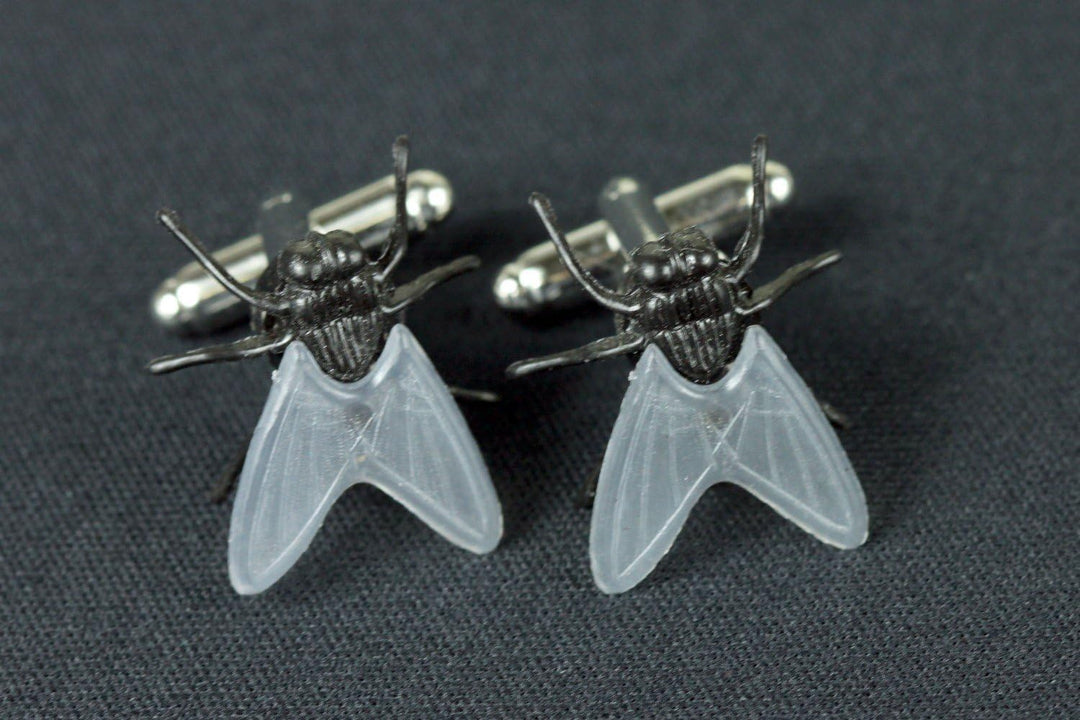Miniblings Fliege Manschettenknöpfe Miniblings Knöpfe + Box Fliegen Halloween Schmeissfliege - Herre