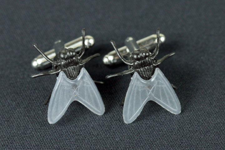 Miniblings Fliege Manschettenknöpfe Miniblings Knöpfe + Box Fliegen Halloween Schmeissfliege - Herre