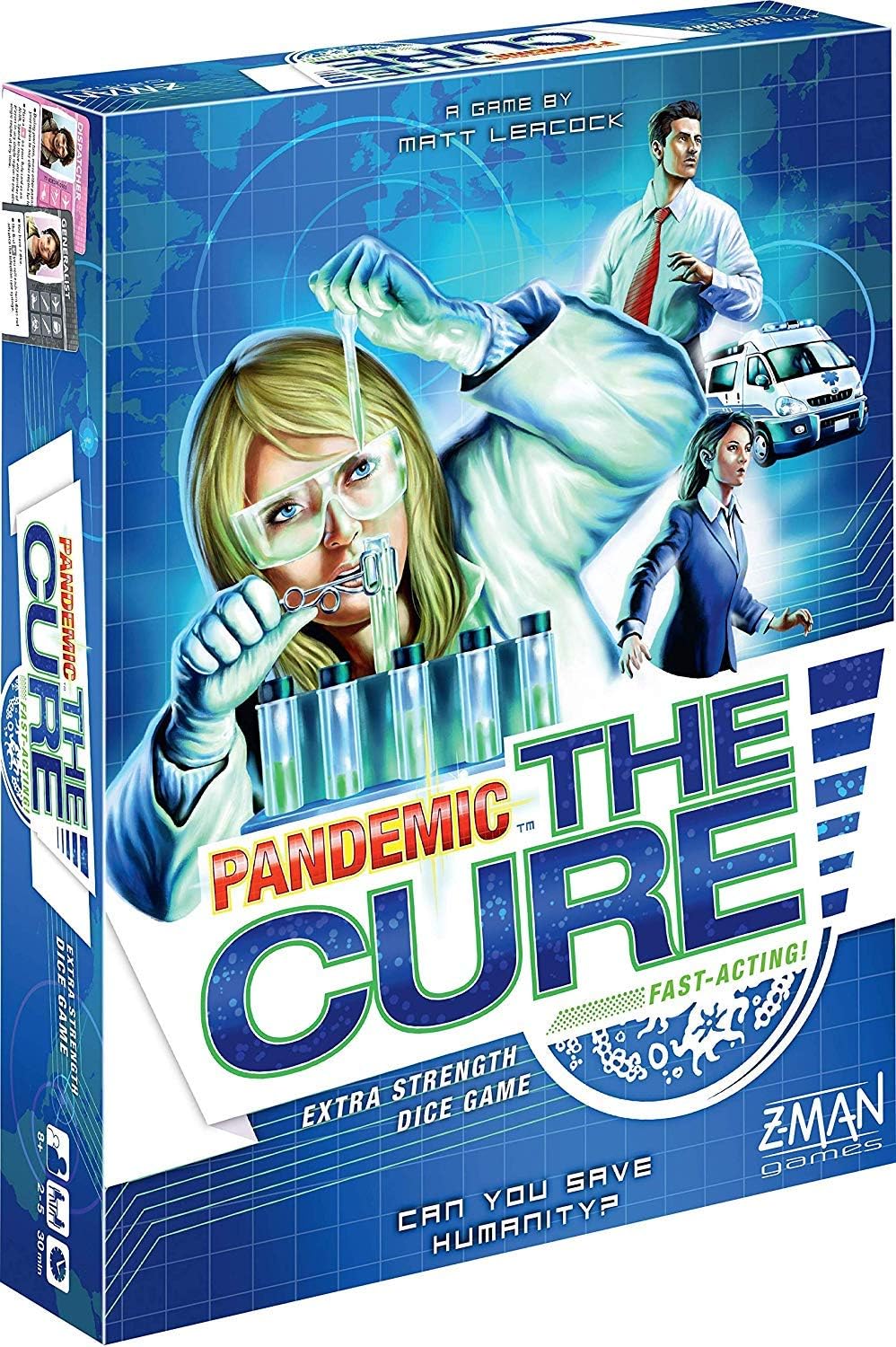 Z-Man Games , Pandemic The Cure, Board Game, Ages 8+, for 2 to 5 Players, 30 Minutes Playing Time