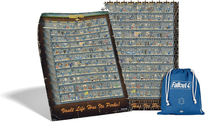 Good Loot GDL23121 Fallout 4 Perk Poster Puzzle, 1000 pcs 1000 pcs Fallout 4 Perk Poster, 1000 pcs F