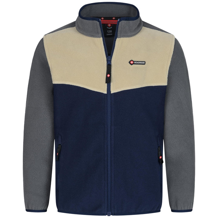 Höhenhorn Leggon Kinder Fleece Jacke Jungen Mädchen Full Zip Outdoor Freizeit 152 Beige/Grau/Blau, 1