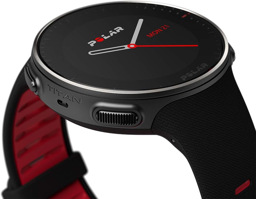 Polar Vantage V Titan mit H10 Herzfrequenzsensor – Unisex Profi-Multisportuhr mit GPS und optischer