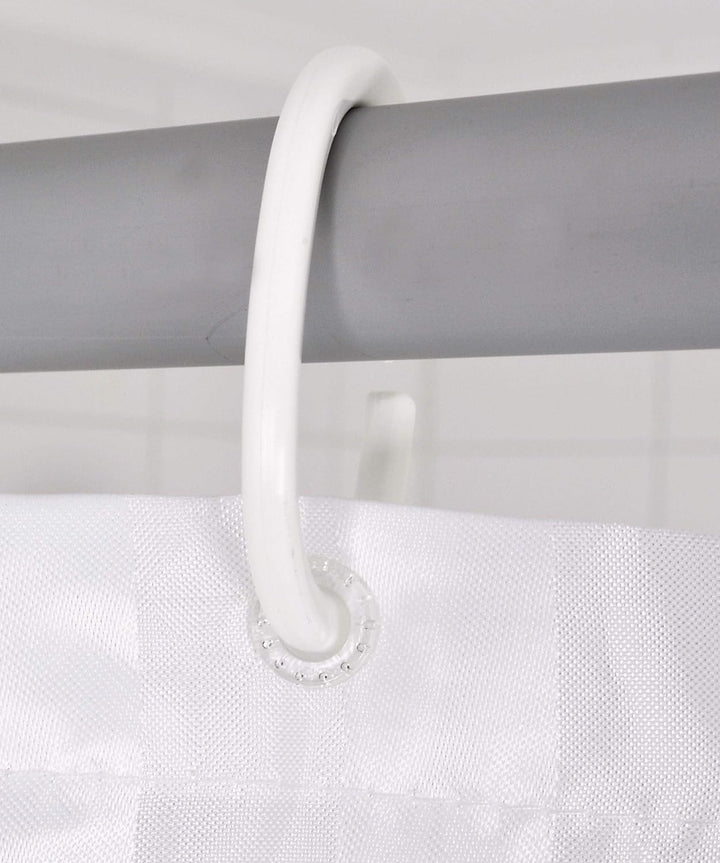 RIDDER Duschvorhang Textil Madison inkl. Ringe weiss 240x180 cm 240x180 cm Weiss, 240x180 cm Weiss