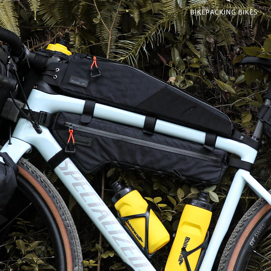 Rhinowalk Fahrrad-Dreieckstasche 2,4L – wasserdichte Rahmentasche mit YKK-Reissverschluss, Pumpenhal