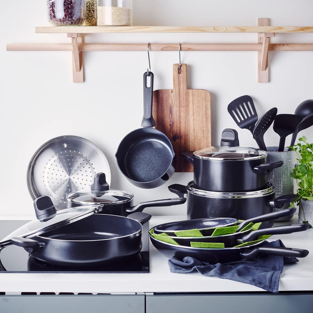 GreenPan Memphis Schmorpfanne (28 cm/4,2 L), gesunde keramische Antihaftbeschichtung, PFAS-frei, ind