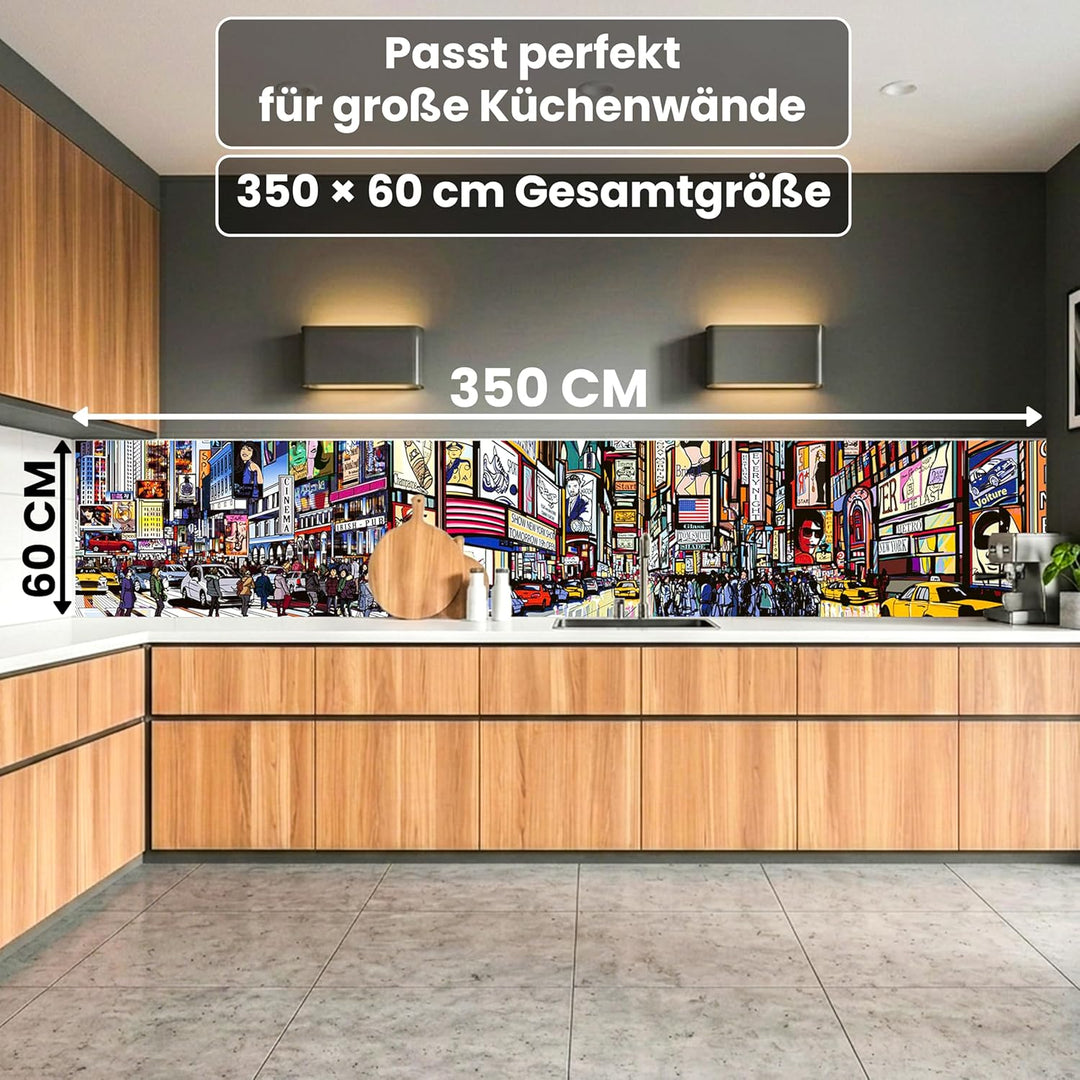 Küchenrückwand Folie selbstklebend Times Square | Klebefolie - Dekofolie - Spritzschutz für Küche |