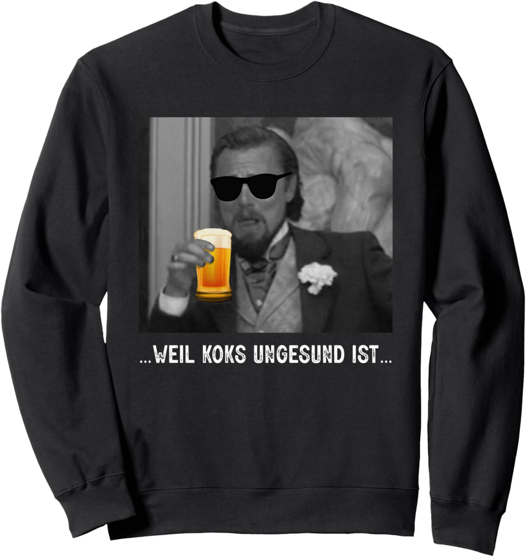 Bier weil ungesund ist Lustiges Raver Techno Hardbeat Party Sweatshirt