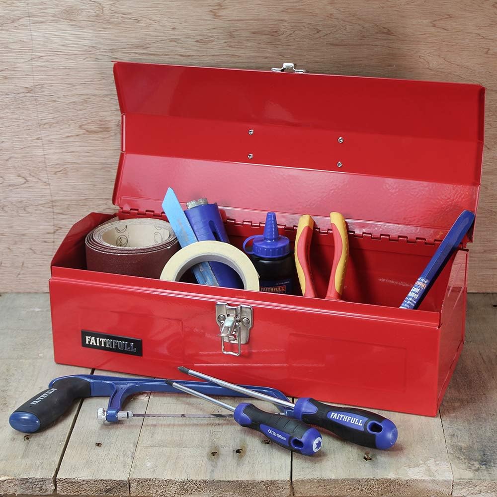 Faithfull TBB19 Werkzeugbox aus Metall, Scheunenform, 48 cm