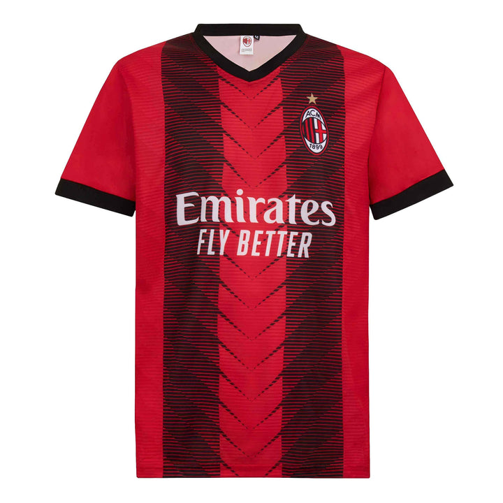 AC Milan Unisex T-Shirt S Rot Schwarz, S Rot Schwarz