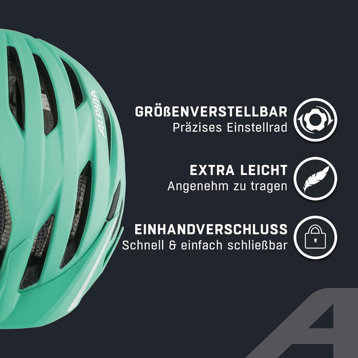 ALPINA HAGA - Stossabsorbierender, Sicherer & Optimal Anpassbarer Urban Fahrradhelm Mit Integriertem