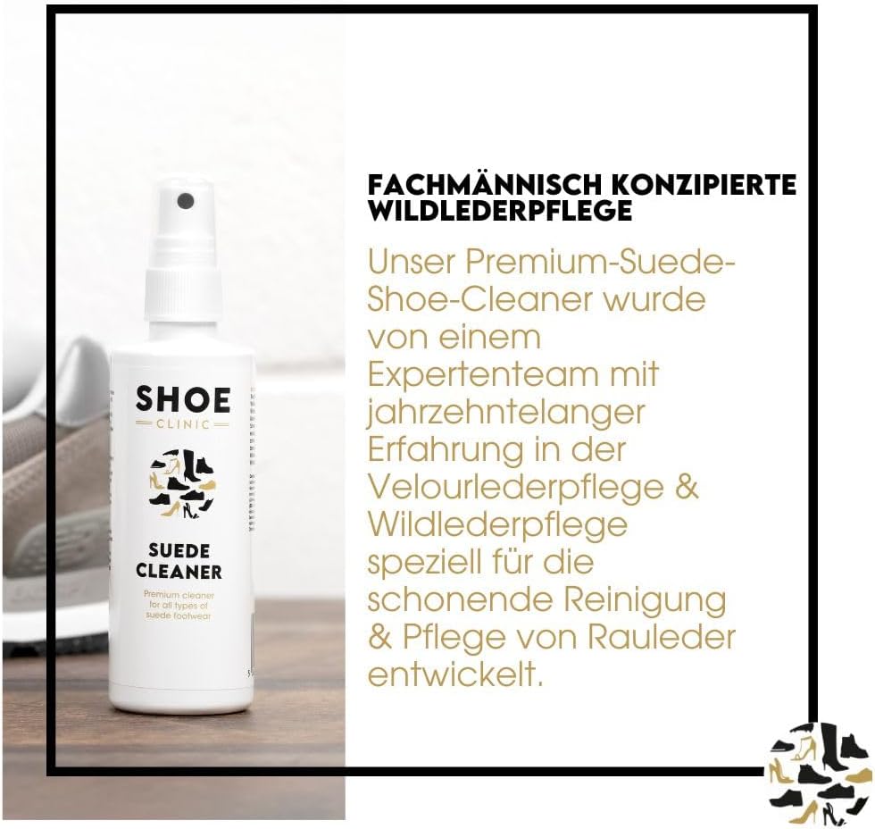 Shoe Clinic Suede & Nubuck Care | Cleaning Spray, Waterproof Protector Spray & Suede Brush Cleaner K