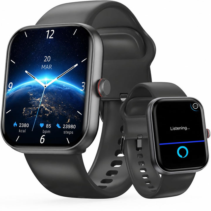 uaue Smartwatch Herren, 1,91" Smart Watch mit Alexa &amp; Telefonfunktion | 30 Tage Akku, 108+ Sportmodi
