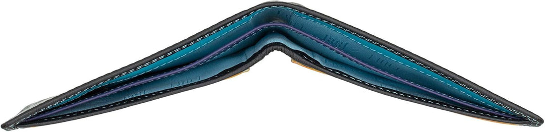 DUDU Herren Brieftasche RFID-Schutz abgeschirmt aus Leder Klein platzsparend mit Kreditkarten-Fächer