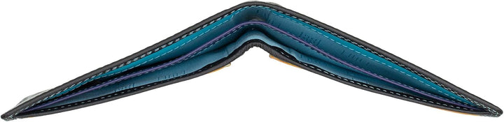 DUDU Herren Brieftasche RFID-Schutz abgeschirmt aus Leder Klein platzsparend mit Kreditkarten-Fächer