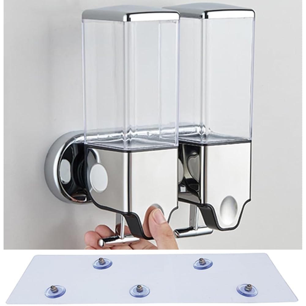 Manueller Druckkopf Wandmontierter Seifenspender, Dusch- und Lotionspender für Zuhause, Badezimmer,