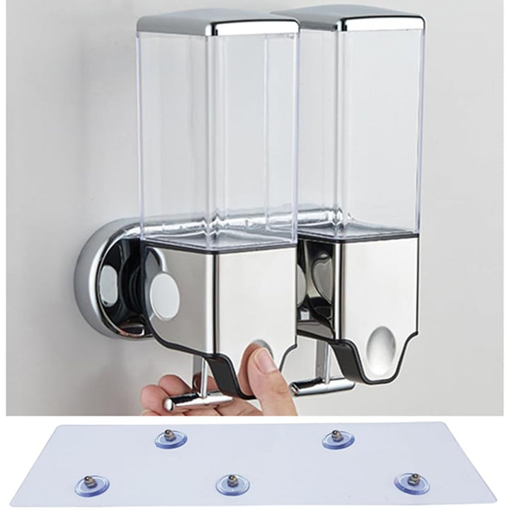 Manueller Druckkopf Wandmontierter Seifenspender, Dusch- und Lotionspender für Zuhause, Badezimmer,