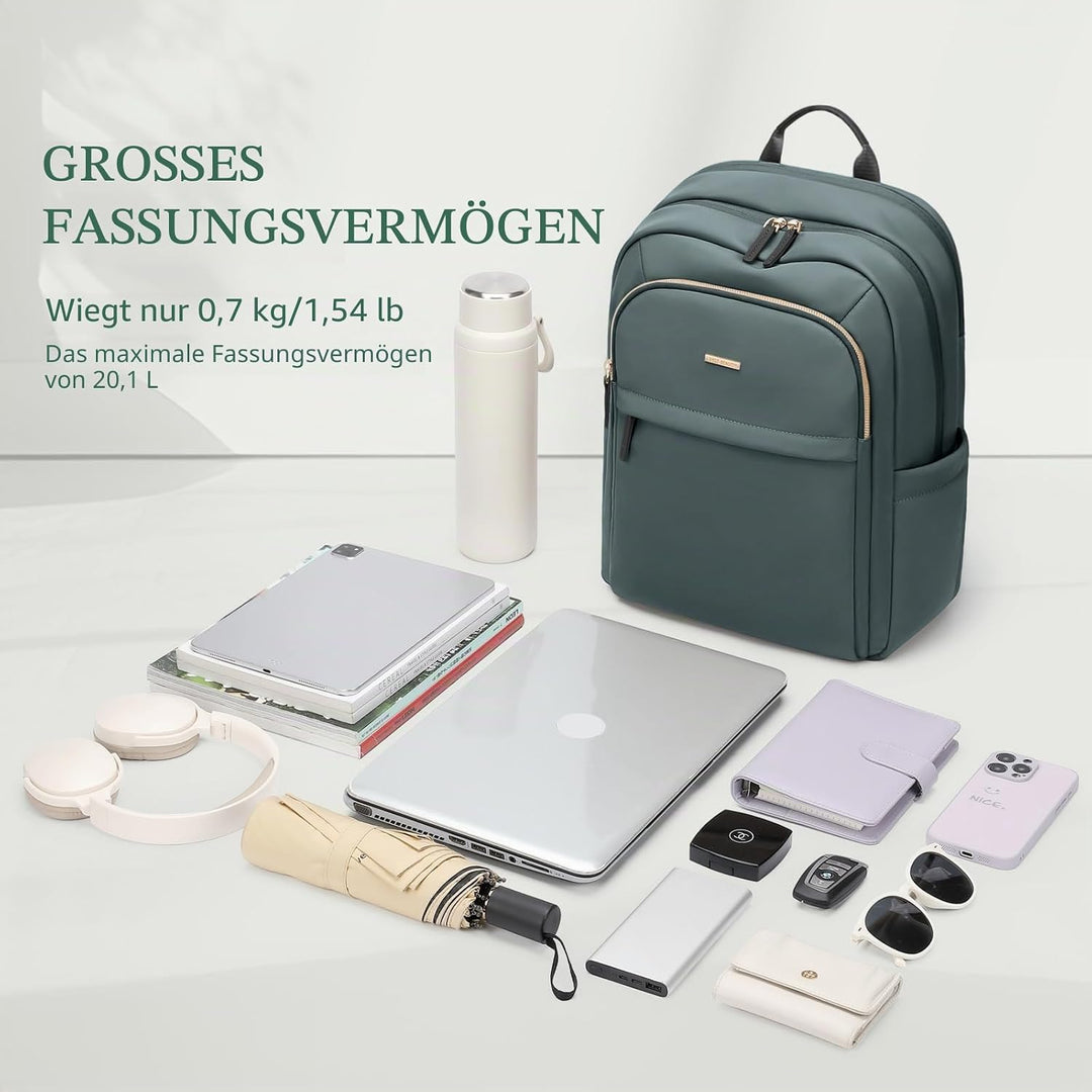 Rucksack Damen für Schule, Laptop Rucksack 16 Zoll, Gross Schultasche Arbeitstasche Lehrertasche Bac