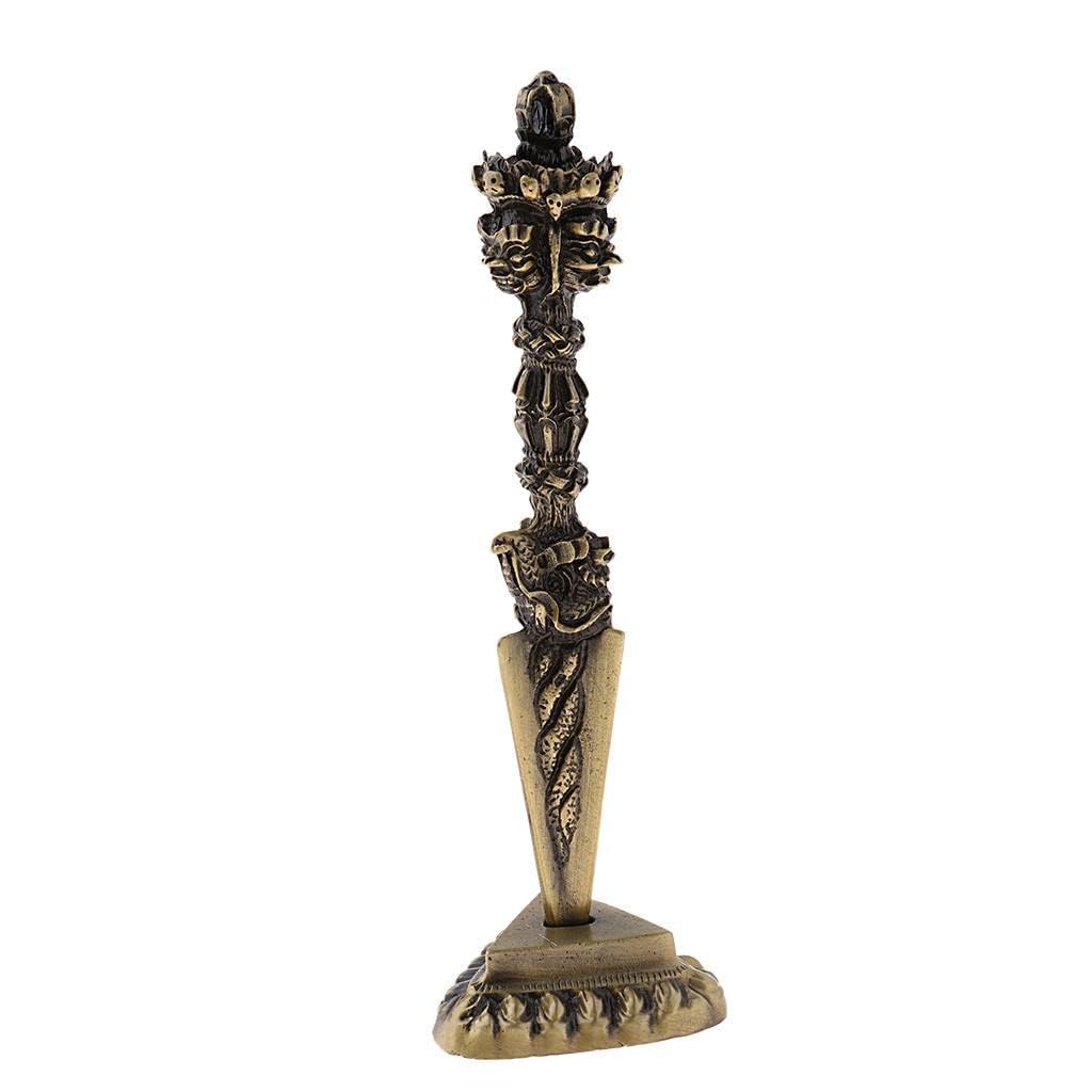 zalati Dorje Vajra Phurba mit Sockel Tibetischer Buddhismus Legierung Nepal Handwerk für Heimdekorat