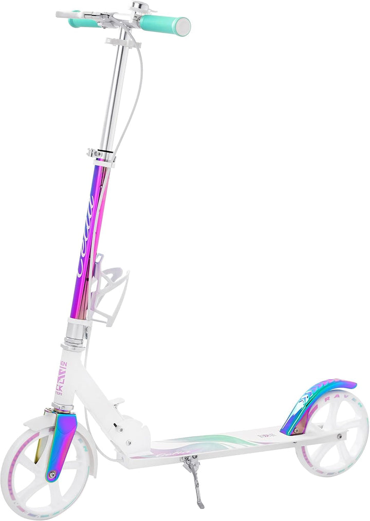 Raven Scooter, Roller, Tretroller, Kinderroller, 200mm mit Handbremse Celia White, Celia White