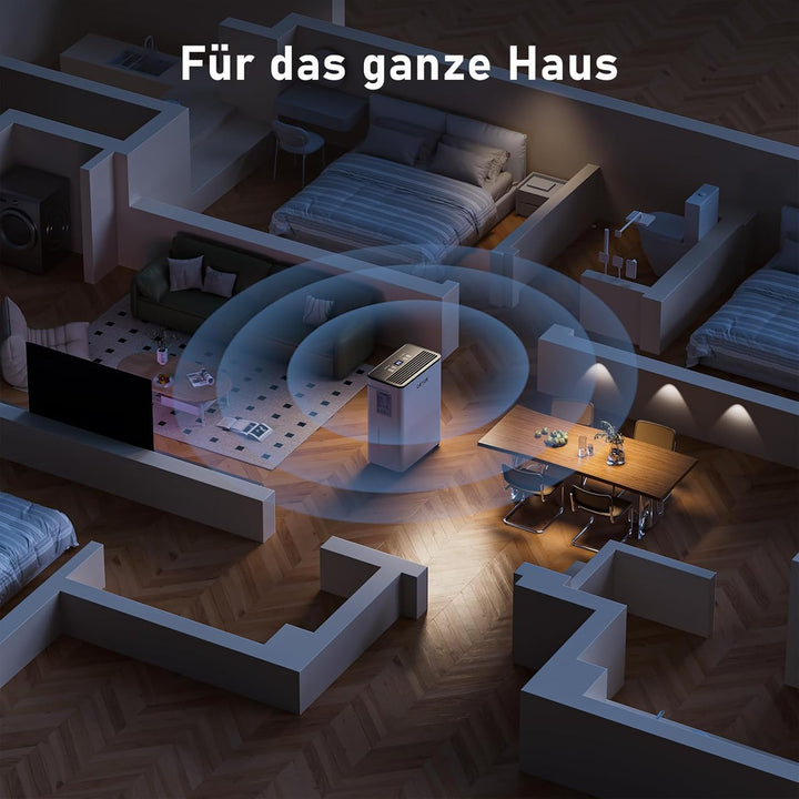 OKYUK Luftentfeuchter Elektrisch 12L mit Digitaler Luftfeuchtigkeitsanzeige, 32dB Leiser 30m², mit a