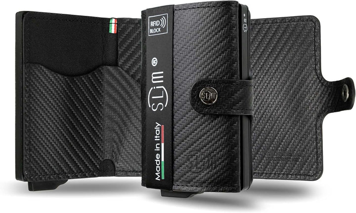SLim Geldbörse für Herren & Damen Smart Wallet kartenetui mit Münzfach & RFID Schutz Portmonee Porte