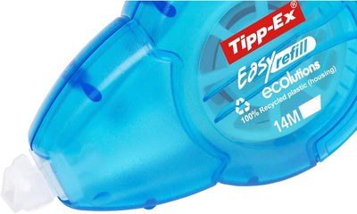 Tipp-Ex Korrekturroller Easy Refill ECOlutions, nachfüllbare Kassette, 14m x 5mm, 10er Pack, Ideal f