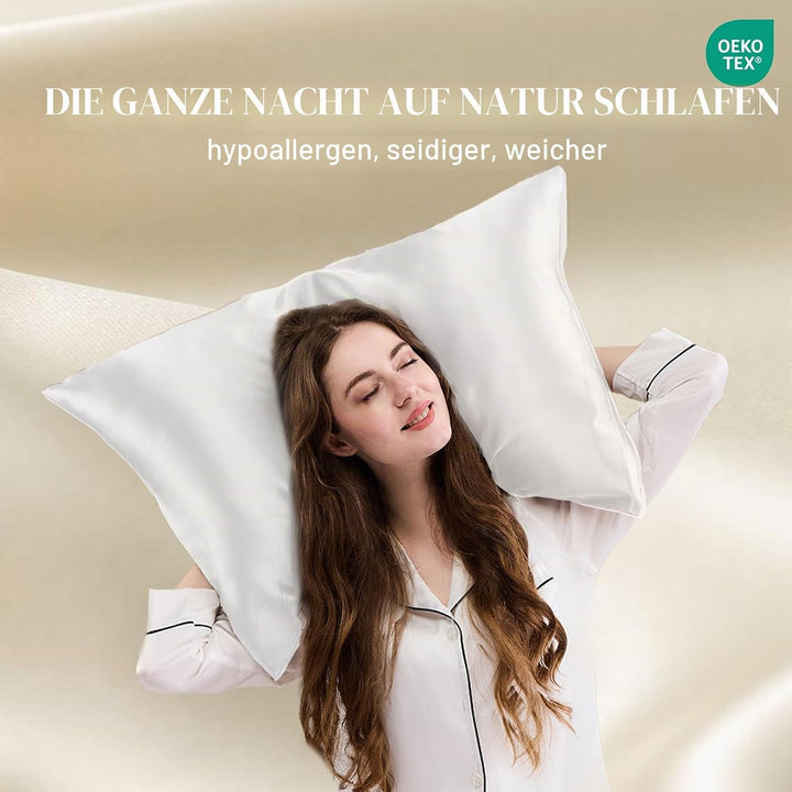 ZIMASILK Kissenbezug, 100% Mulberry-Seide, 19 Momme Seide, für Haut und Haar, auf beiden Seiten, 1 S