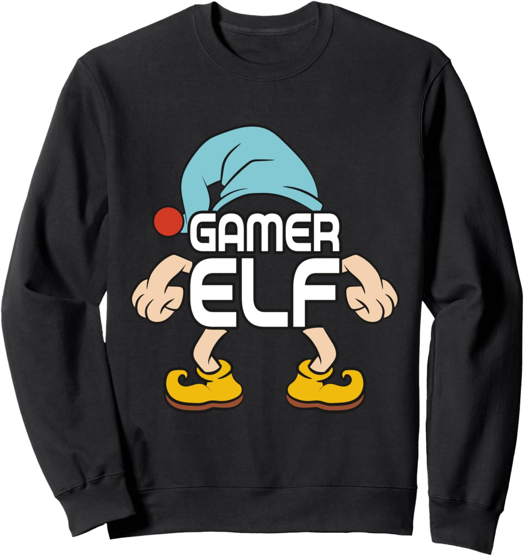 Ugly Christmas Sweater Gamer Geschenk Elf Gaming Weihnachten Sweatshirt