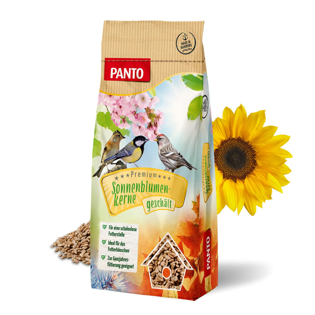 PANTO Sonnenblumenkerne geschält 25 kg – Wildvogelfutter aus reinen, schalenlosen Sonnenblumenkernen