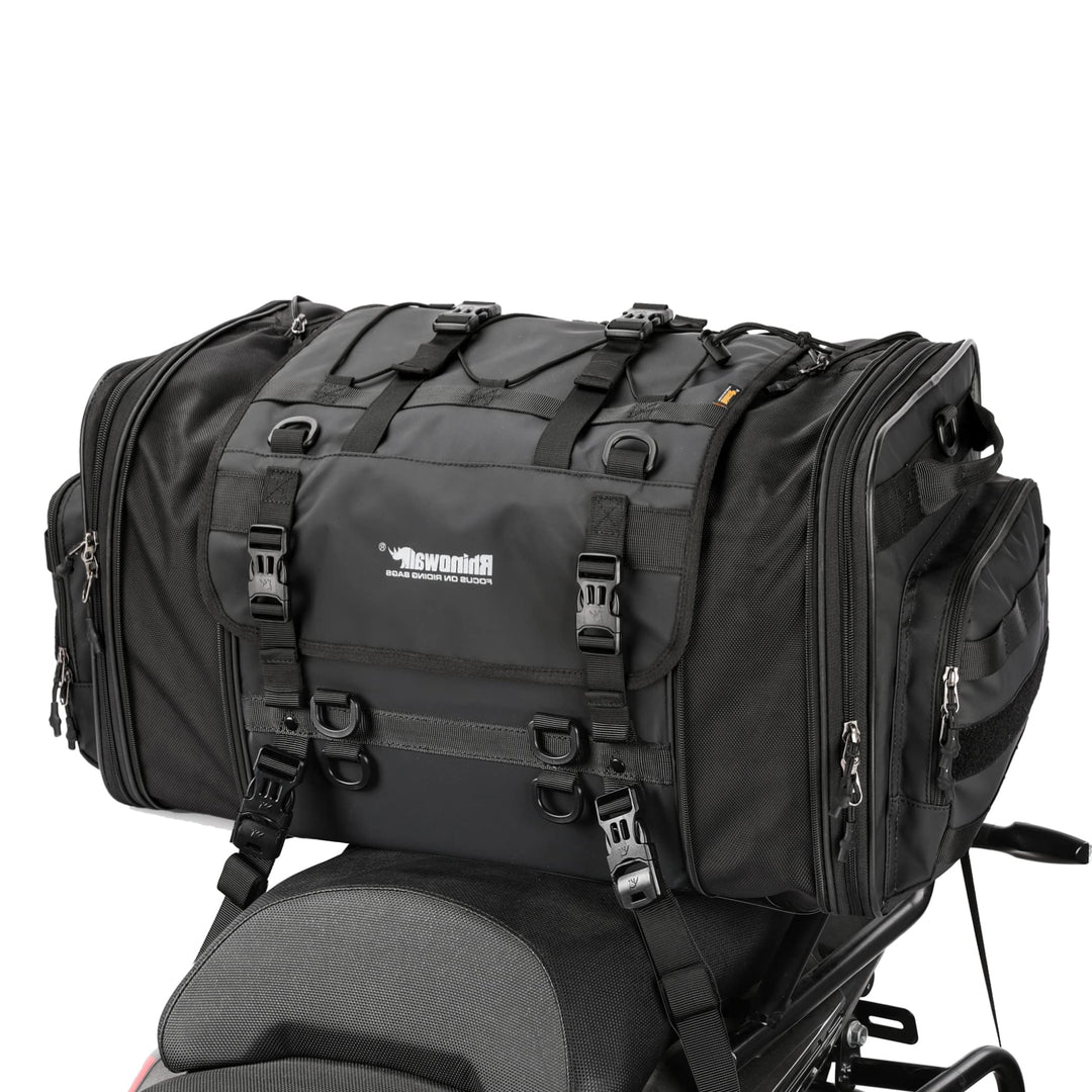BAIGIO Hecktasche Motorrad Gepäckrolle 40-60L Erweiterbar Motorrad Tasche Heck Wasserdicht Multifunk
