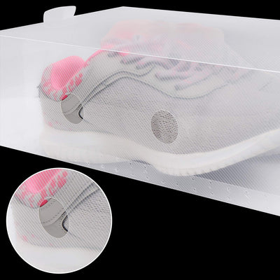 Kurtzy Schuhbox Transparent Plastik Aufbewahrungsbox Schuhe (40Stk) – Damen, Herren, Kinder Schuhbox