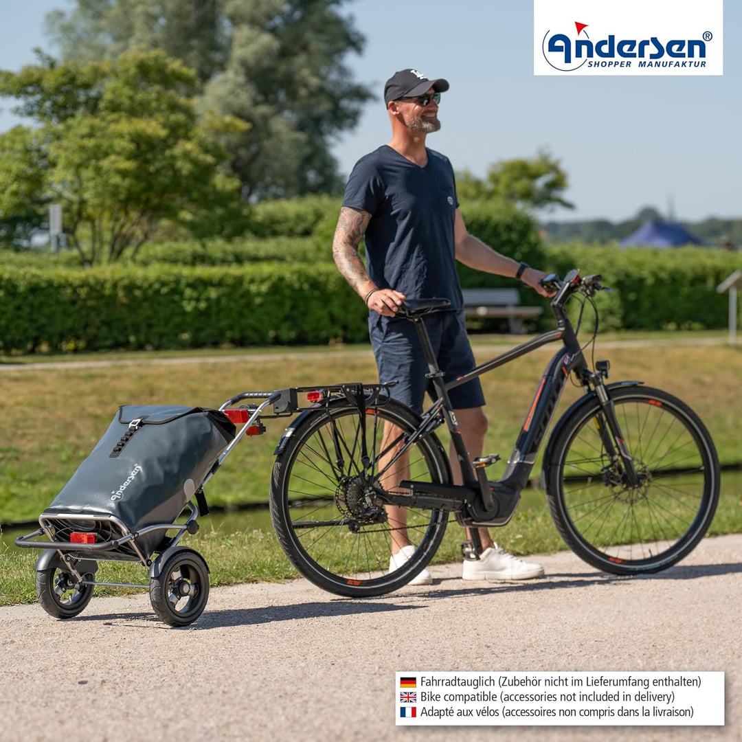 ANDERSEN Einkaufstrolley - Royal Shopper Plus Ortlieb anthrazit 49 L Handwagen, wasserdicht, wetterf
