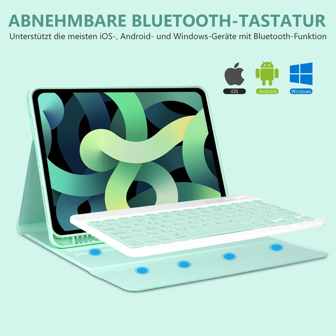 Tastatur für iPad Air 5 2022/Air 4 2020, Hülle für iPad Air 10.9 (4. Generation) 2020/iPad 10.9/iPad