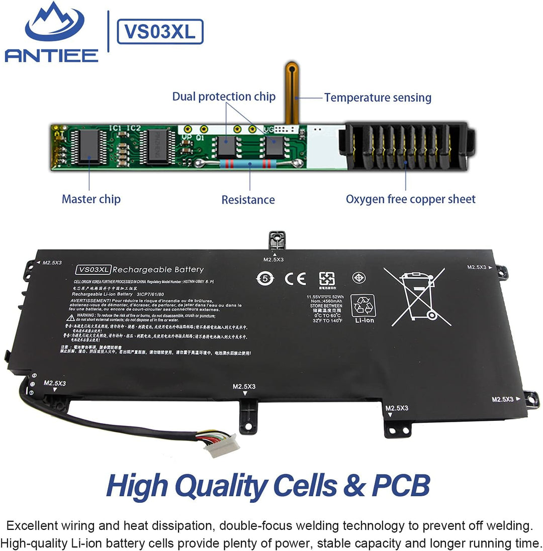 ANTIEE VS03XL Laptop Akku für HP Envy 15T-AS000 15T-AS100 15-AS000 15-AS133CL AS020NR AS027CL AS182C