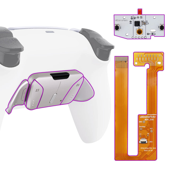 eXtremeRate Programmierbar RISE4 Remap Kit für ps5 Controller BDM-030/040,Real Metal Buttons(RMB) Re