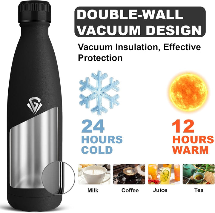 Thermosflasche, 750ml Trinkflasche Edelstahl, BPA-Frei, Trinkflasche Auslaufsicher, 24h Kalt & 12h W