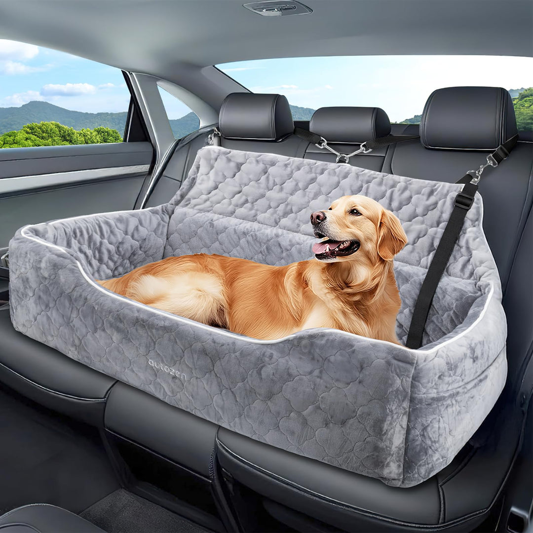 Hunde Autositz für mittlerer grosse Hunde, Abnehmbarer waschbarer Hundesitz Auto, Hundebett Auto für