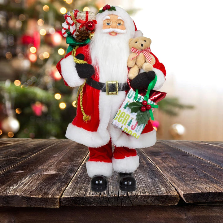 Christmas Paradise Stehender Weihnachtsmann Carl 45cm Rot Deko-Figur Santa Nikolaus, 45cm