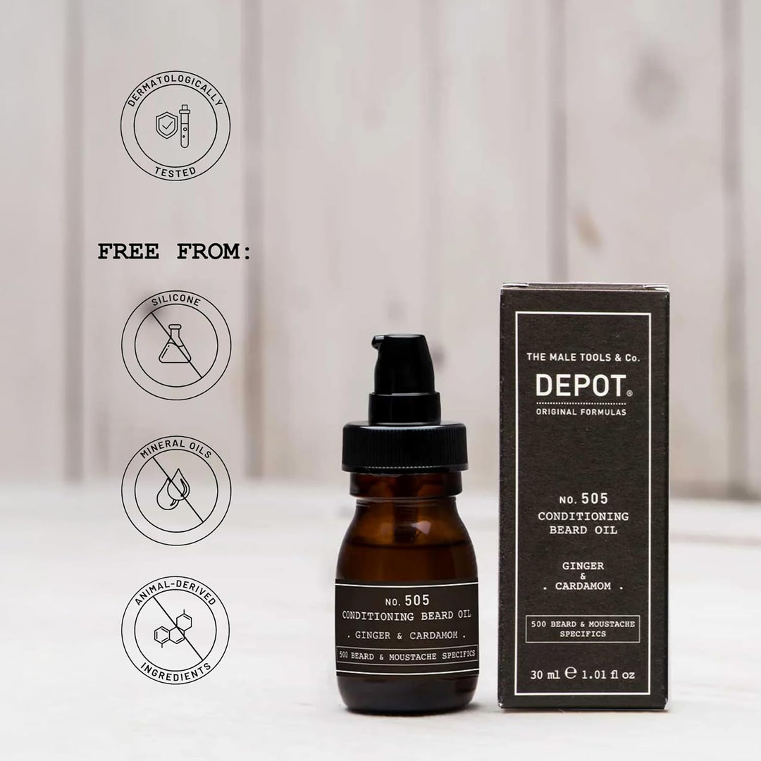 DEPOT No.505 Conditioning Beard Oil Ginger & Cardamon 30 ml